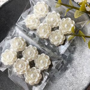 デコパーツ アクリルパーツ 蓮 お花 貼り付けパーツ カボション 12個