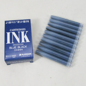 同梱可能 カートリッジインク プラチナ万年筆 水性染料インク SPSQ-400 #3 ブルーブラックｘ１０本入り 日本正規品ｘ２箱/卸