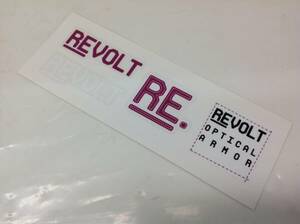 REVOLT リボルト【LOGO SET SHEET STICKER】 紫/白 13.5cm ステッカー (郵便)