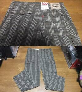 送料無料 新品 リーバイス levis 502 チェック カーゴパンツ ズボン W36 L32