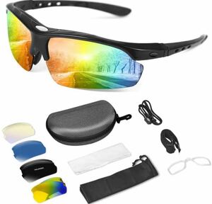 偏光サングラス偏光レンズスポーツサングラスゴーグルUV400紫外線・反射光・強光眩しい光・グレアからカットフルセット専用交換レンズ
