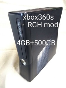 xbox360s RGH mod trinity基盤 ４GB+HDD500GB 本体のみ CONSOLE