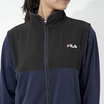 ★フィラ FILA 新品 レディース 高機能 UVCUT 両面 フリース 保温 防寒 上下セット SET スーツ XLサイズ[SET441654-NV-LL] 一 五 参★QWER_画像8