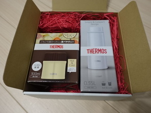 【新品未使用】サーモスTHERMOS/300mlスープジャー&0,35L魔法瓶(水筒)セット
