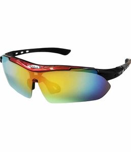 偏光レンズ スポーツサングラス フルセット専用交換レンズ5枚 メンズ レディース 超軽量サイクリング ランニング ドライブ 釣り ゴルフ
