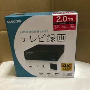 ELECOM エレコム USB3.2(Gen1)/USB3.1 外付けハードディスク HDD 2TB ELD-FTV020UBK
