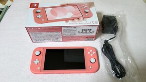 任天堂Switch Lite コーラル 保護シート貼り済み