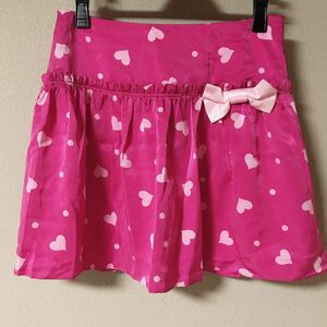 【新品未使用】Barbie バービー ハート柄ミニスカート　ピンク