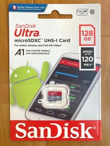 SanDisk micro SD 128GB 新品 マイクロ SD カード　1枚　120MB/秒