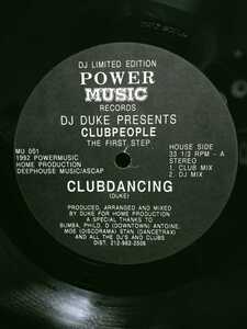 DJ DUKE PRESENTS CLUB PEOPLE THE FIRSTF STEPS - CLUBDANCING / After Midnight【12inch】1992' deep house