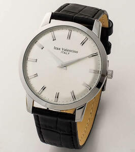 新品 アイザックバレンチノ 時計 腕時計 メンズ IVG-9200-1 ブラック メンズウォッチ 日常生活防水 薄型 2針 ミネラルクリスタル クォーツ