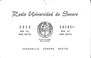 即決★送料込★BCL★難局★入手困難★希少ベリカード★XEUDS★Radio Universidad Sonora★中米★メキシコ★1978年 