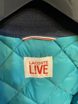 美品ラコステLACOSTEダウンジャケット48ネイビー紺色LIVE1212m秋冬モデル　ロゴ　モコモコ　アウターフルジップ_画像6