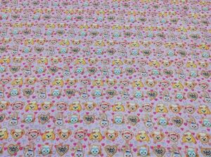 【大判145×100】ダッフィー 生地 ハギレ はぎれ 薄手 ハンドメイド