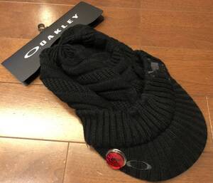 ★OAKLEY★オークリー★ゴルフ GOLF ニット帽子★黒★ブラックアウト★サイズFREE★FOS900791★おまけ付き♪