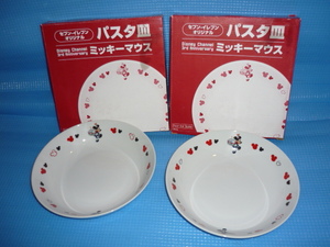 E★非売品・未使用★セブンイレブン限定　ミッキーマウス　オリジナルパスタ皿×2枚セット
