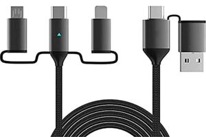 5-in-1 マルチケーブル 充電ケーブル 60W PD 高速充電 6通り