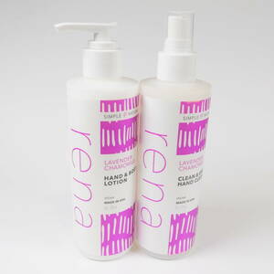  unused cosme *RENA NATURALS lavender camomile Be gun hand cleanser hand & body lotion 235ml 2 kind set 