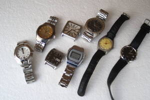 Seiko/ORIENT/SONNE/VEGA/HMT/TECHNOS 腕時計ジャンク まとめて8個セット 8F32-005A/5606-5000/6117-8000/H489109-7A