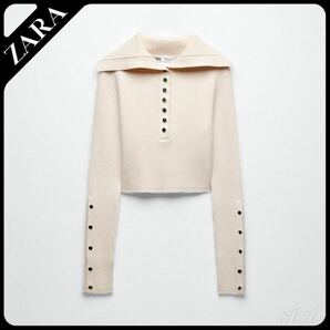 ZARA リブポロネックセーター 