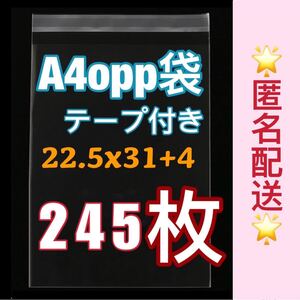 テープ付き OPP袋 (透明封筒) 245枚 激安
