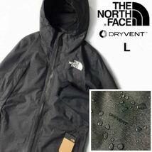 1円～!売切!【正規新品】THE NORTH FACE◆GOTEL JACKET マウンテンジャケット トレンチコート US限定 ロゴ刺繍(L)黒 グレー 180915-115_画像2