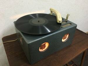 USA 50s ヴィンテージ HUDSON ELECTRONIC ハドソン 電気蓄音機 JUNIOR JUKE BOX SP盤用レコードプレーヤー レトロ 動作品