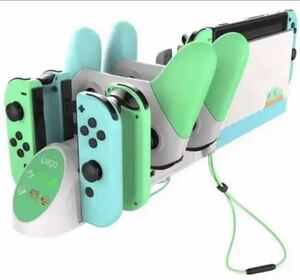 Joy-Con 充電スタンド 4台ジョイコン 2台プロコン (グリーン)