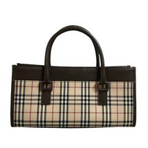 BURBERRY ハンドバッグ BURBERRY バーバリー ハンドバッグ キャンバス レザー ノバチェック チェック柄 店舗受取可_画像2