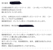 東京ディズニーリゾート ディズニーランド ディズニーシー コーポレートプログラム利用券 2500円割引券×２枚 (5000円分)有効期限2022/3/31_画像1