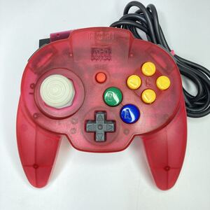 ★動作確認済み★ ホリパッドミニ クリアレッド HORI ミニ ホリパッド ミニ コントローラー ニンテンドー 64 NINTENDO64 クリア レッド 赤