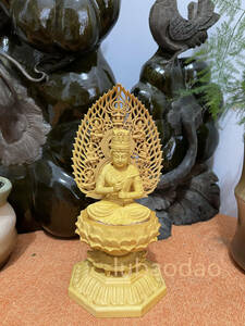極上品 大日如来座像 大日如来 仏教美術 精密彫刻 仏像 手彫り 仏師で仕上げ品