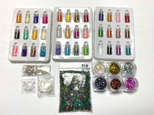 ネイル レジン ストーン ラメ パールビーズ パーツ ホログラム ハート ブリオン アソート まとめ売り