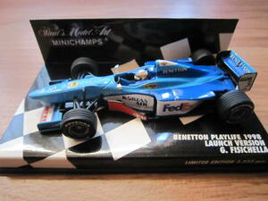 minichamps 1/43 BENETTON PLAYLIFE 1998 LUNCH VERSION G.FISICHELLA / ミニチャンプス ベネトン・プレイライフ ローンチ フィジケラ PMA