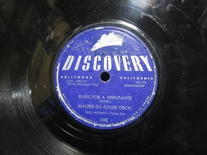 ★☆SP盤レコード BLUES FOR A DEBUTANTE / TROPICANA WALTER GIL FULLER ORCH 蓄音機用 中古品☆★[4402]