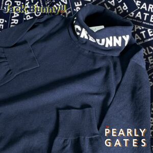 本物 新品 24453925 PEARLY GATESパーリーゲイツ/ジャックバニー5(サイズL)超人気 タートルネック長袖ニット セーター