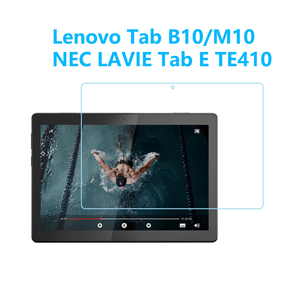 Lenovo Tab B10/M10 NEC LAVIE Tab E TE410強化ガラスフィルム 指紋防止飛散防止気泡防止エアレース加工 自動吸着 高硬度9H 高透過率