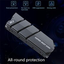 【送料無料】 M.2 2280 SSD NVMe NGFF アルミニウム ヒートシンク サーマルガスケット_画像8