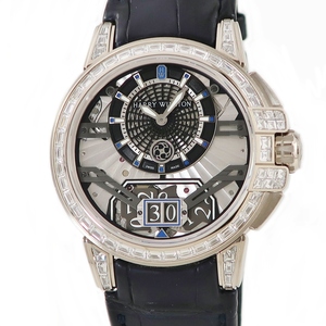 【3年保証】 ハリーウィンストン オーシャン ビッグデイト OCEABD42WW002 メーカーOH済 K18WG無垢 純正ダイヤ 限定 自動巻き メンズ 腕時計