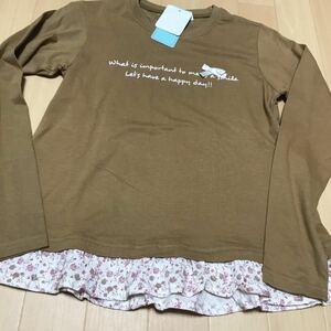 新品 未使用品 長袖 150サイズ tシャツ シャツ　トップス フリル　か