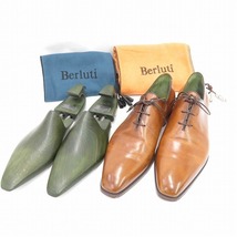 #ans ベルルッティ Berluti シューズ オックスフォード アレッサンドロ ホールカット 茶 ブラウン ビジネス レザー メンズ [710789]_画像6