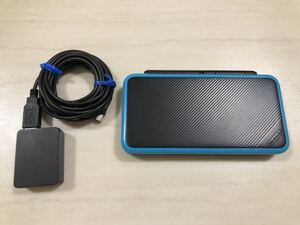 newニンテンドー2DS LL ブラック ターコイズ 本体動作品 送料無料 充電器付き