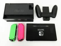 【1円】任天堂 Switch 本体 スプラトゥーン2セット ネオンピンク/ネオングリーン スイッチ 動作確認済 ソフトあり EC45-712jy/F4_画像4