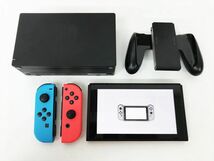 【1円】任天堂 新モデル Switch 本体 セット ネオンブルー/ネオンレッド スイッチ 動作確認済 新型 2021年製造 EC38-311jy/F4_画像3