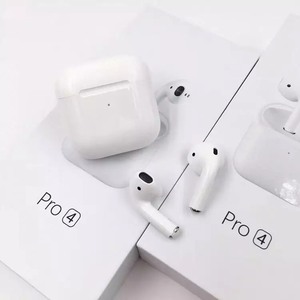 １円～ 送料無料 Pro4 白 Apple AirPods 型 ワイヤレスイヤホン 自動ペアリング Bluetooth 5.0+EDR iPhone iPad Mac対応