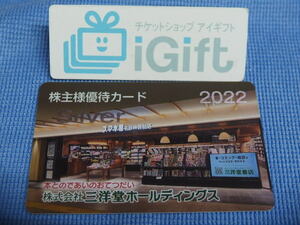 普通郵便無料★三洋堂 株主優待カード 2022 Silver (2022.12.31まで) 1～2枚★ #3313