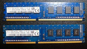 メモリ SK hynix PC3-12800U 8GB（4GB×2枚）