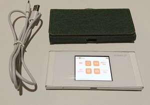 ■楽天UNLIMIT band3固定設定済み SIMフリーモバイルルーター au版 HWD36 W05 ケース付き