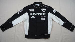 ENYCE 旧モデル レーシング タイプ シャツジャケット 黒/白 XL 半額以下 60%off エニィーチェ NYC HIPHOP ゆうパック（おてがる版）匿名