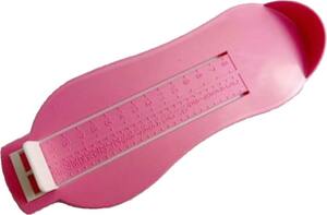 ベビー キッズ フット メジャー スケール ピンク 足　フットサイズ 測定器 簡単 センチ 定規 成長 靴のサイズ 靴 計測 子供